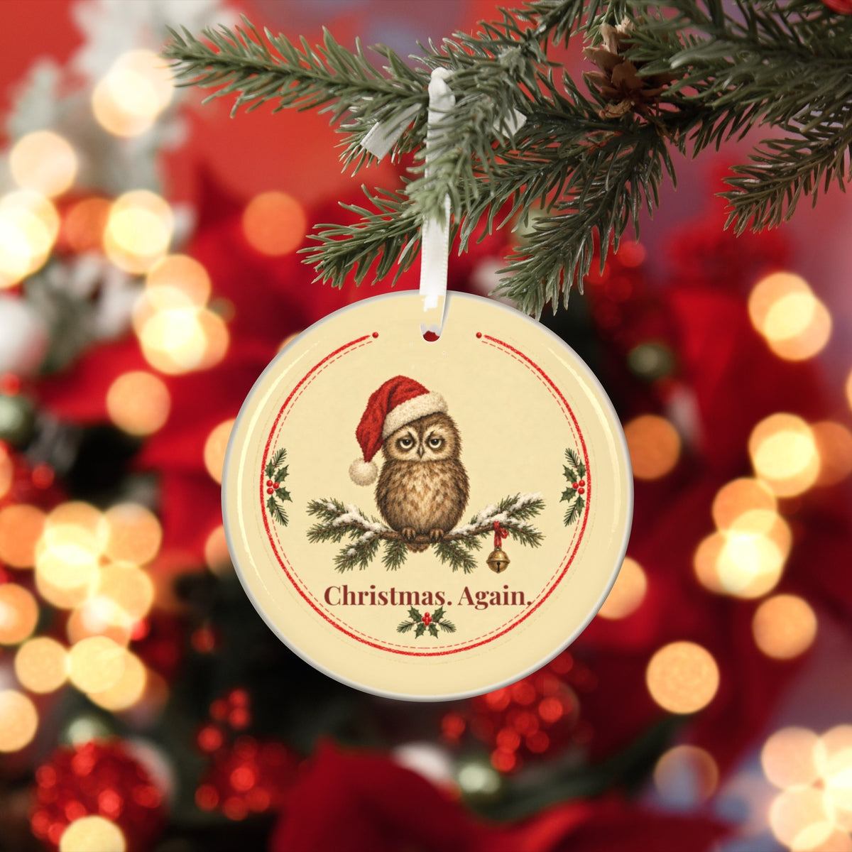 Funny owl Christmas ornament Christmas Again, view 7