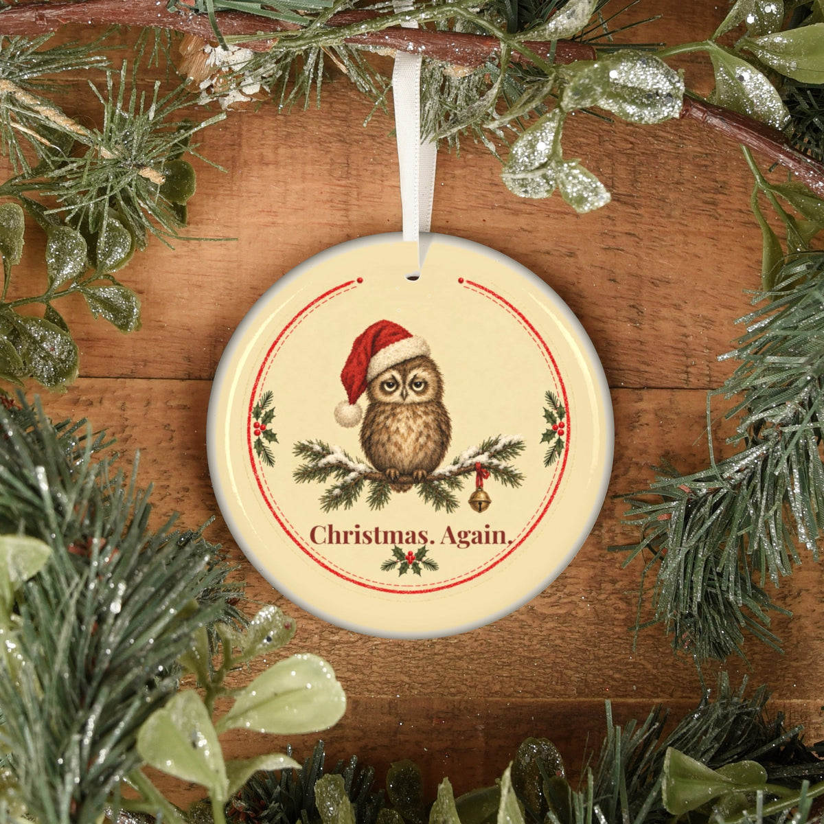 Funny owl Christmas ornament Christmas Again, view 8