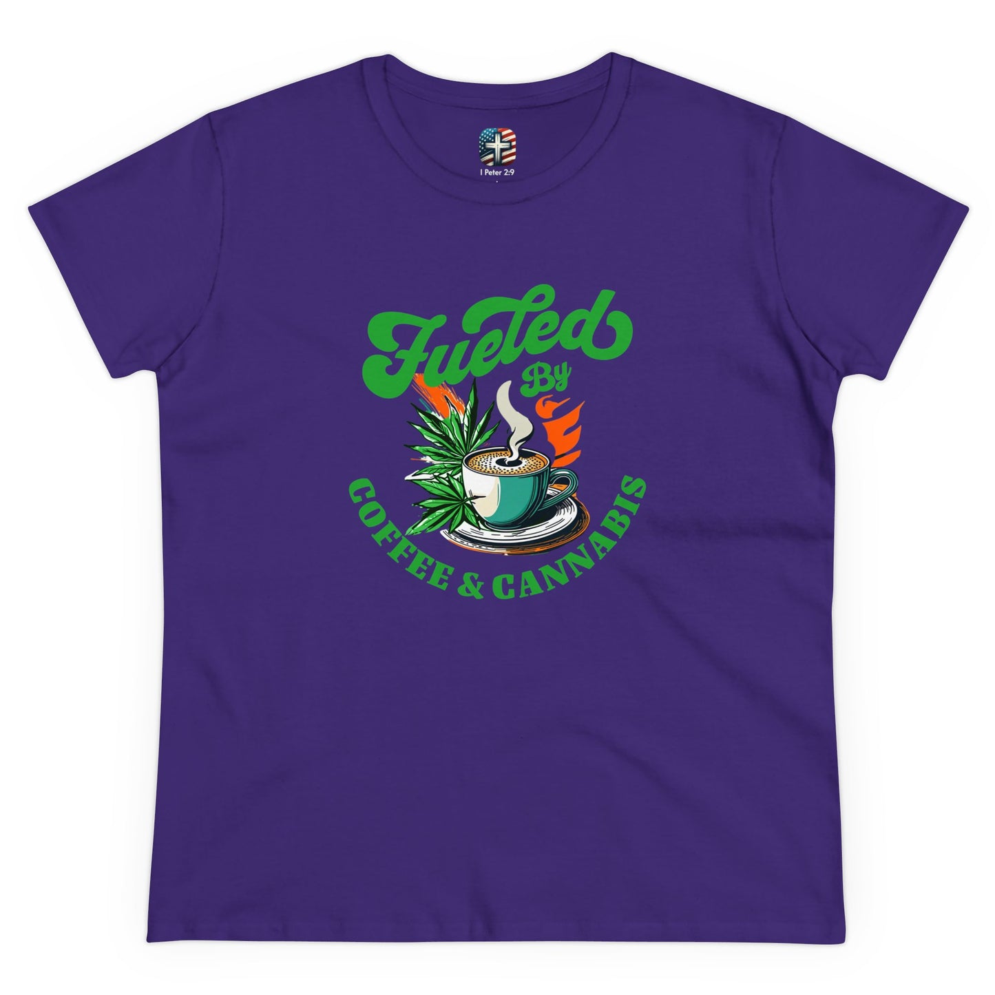 Coffee & Cannabis Women's Midweight Cotton Tee