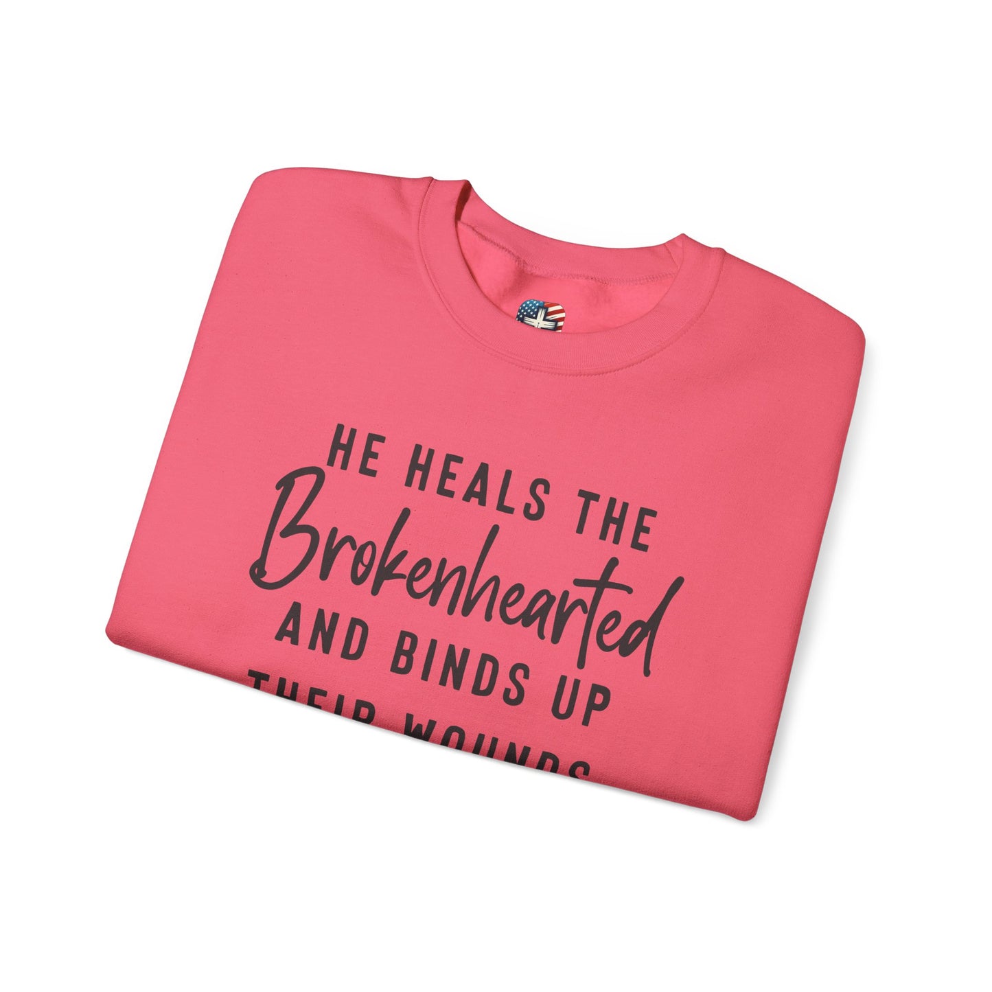 He Heals the Brokenhearted – Christian Sweatshirt, Psalm 147:3