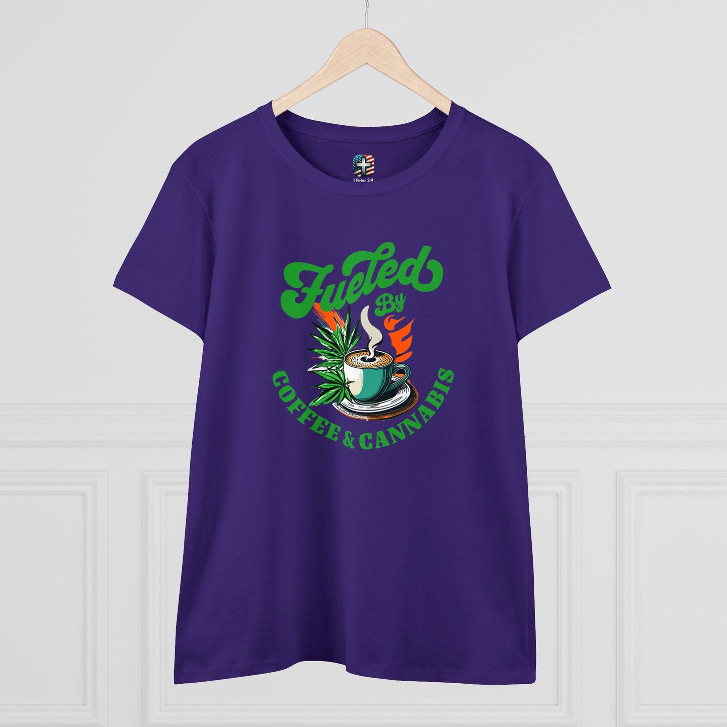 Coffee & Cannabis Women's Midweight Cotton Tee