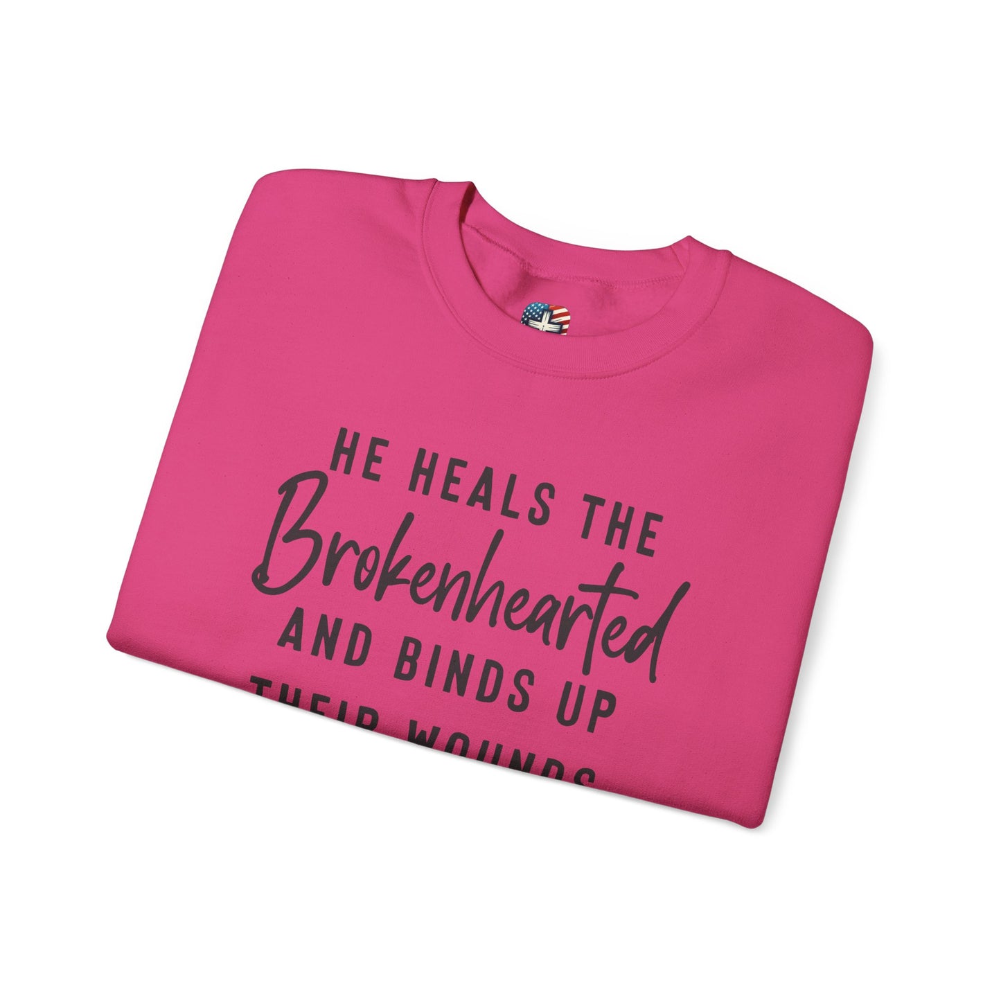 He Heals the Brokenhearted – Christian Sweatshirt, Psalm 147:3