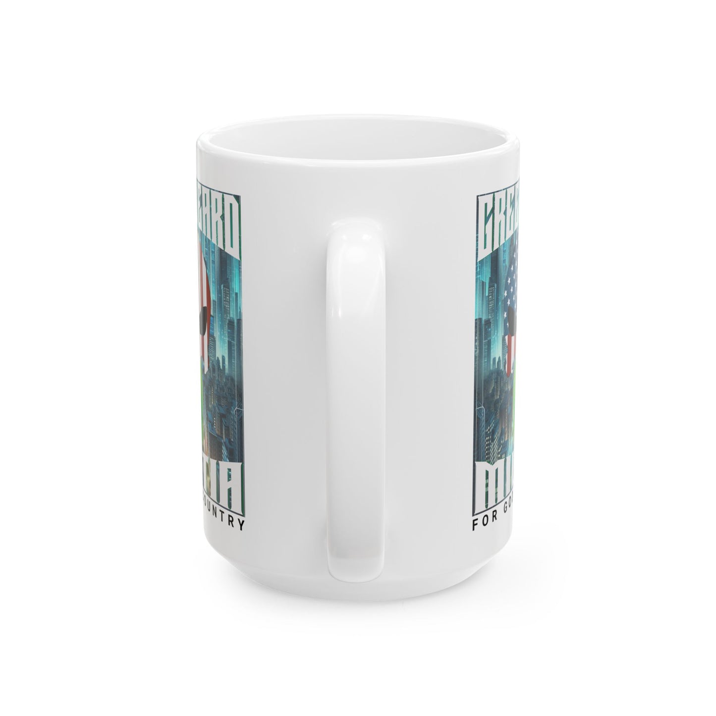 Greenbeard Militia Mug – 15oz Ceramic Warrior Cup for Faith, Freedom & Morning Missions