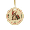 Funny rabbit Christmas ornament Another Year Somehow, view 3