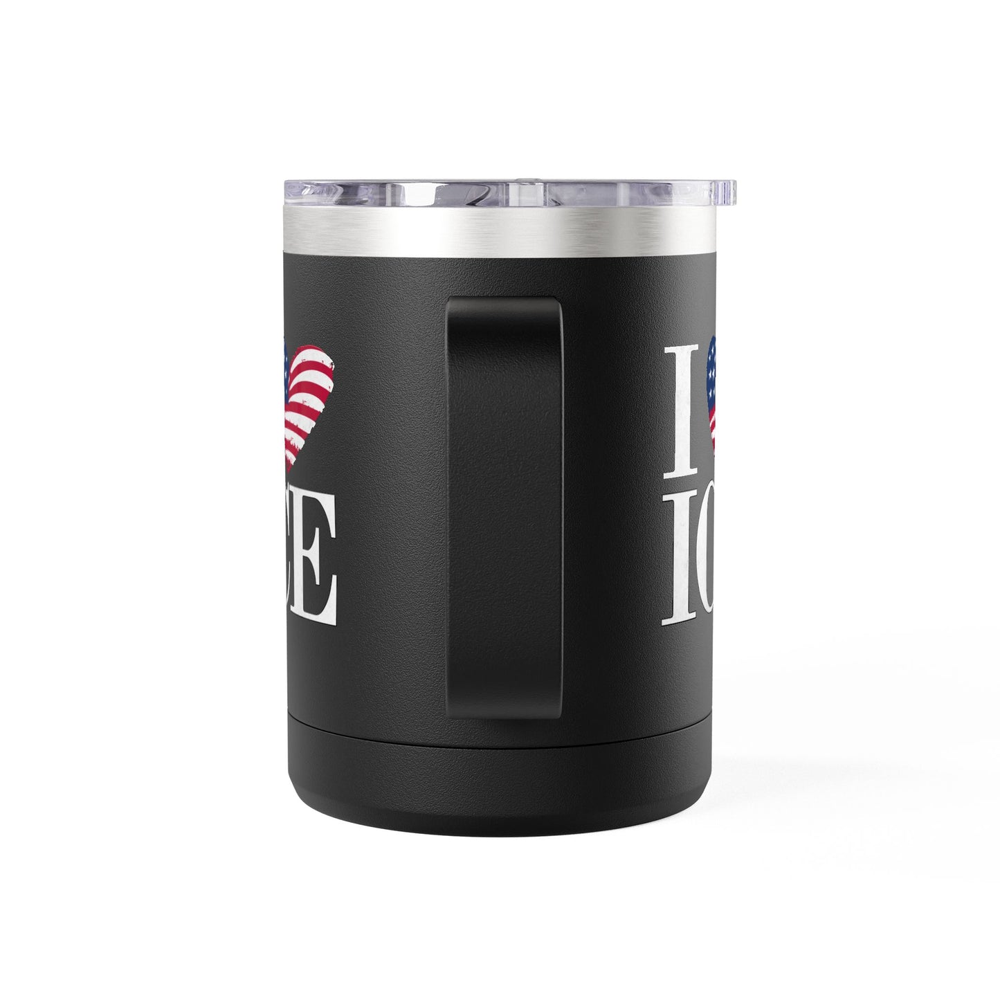 I LOVE ICE Coffee Mug Tumbler | Patriotic Stainless Steel Mug