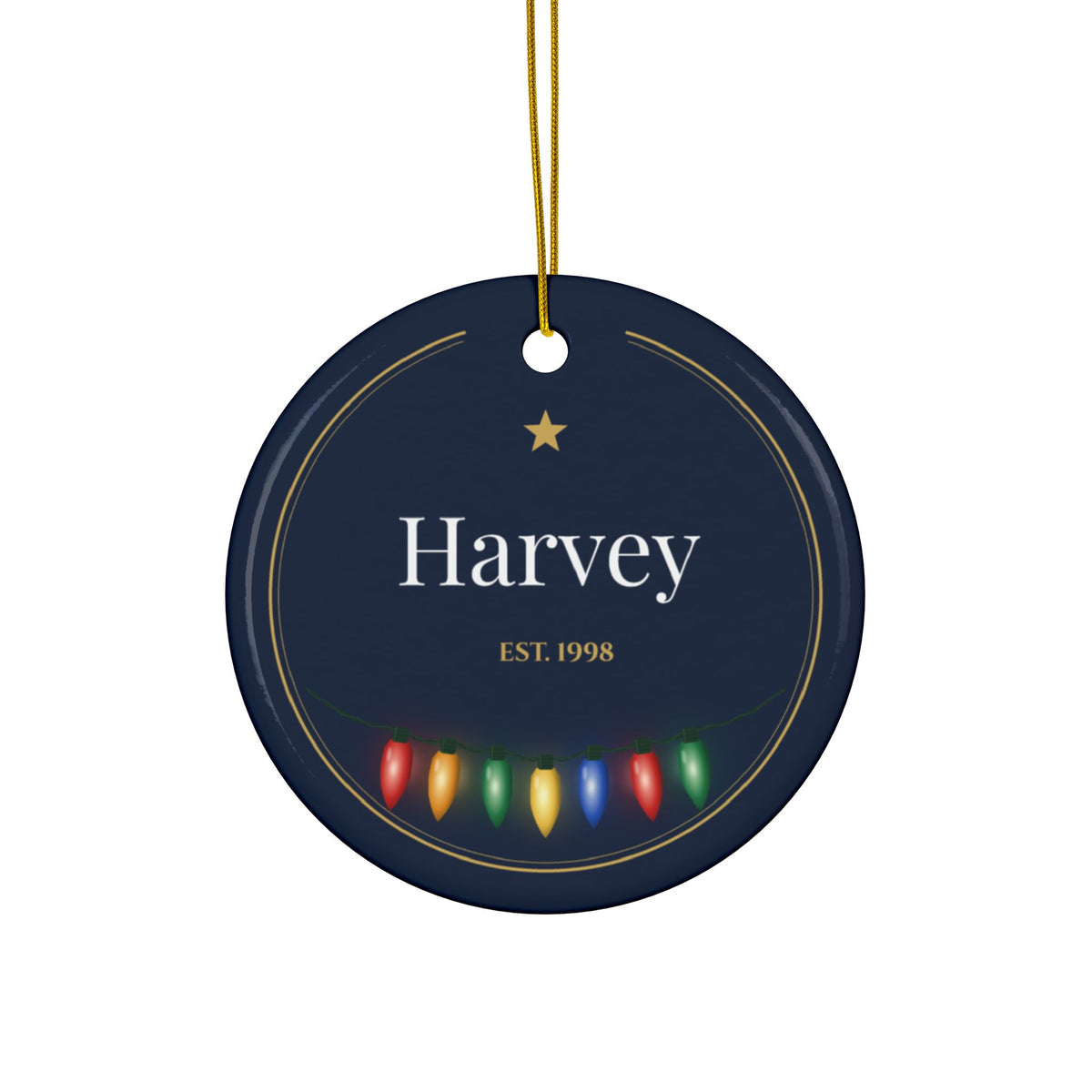 Personalized family name Christmas ornament, view 5