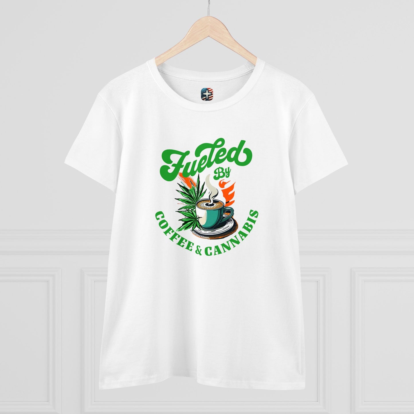 Coffee & Cannabis Women's Midweight Cotton Tee