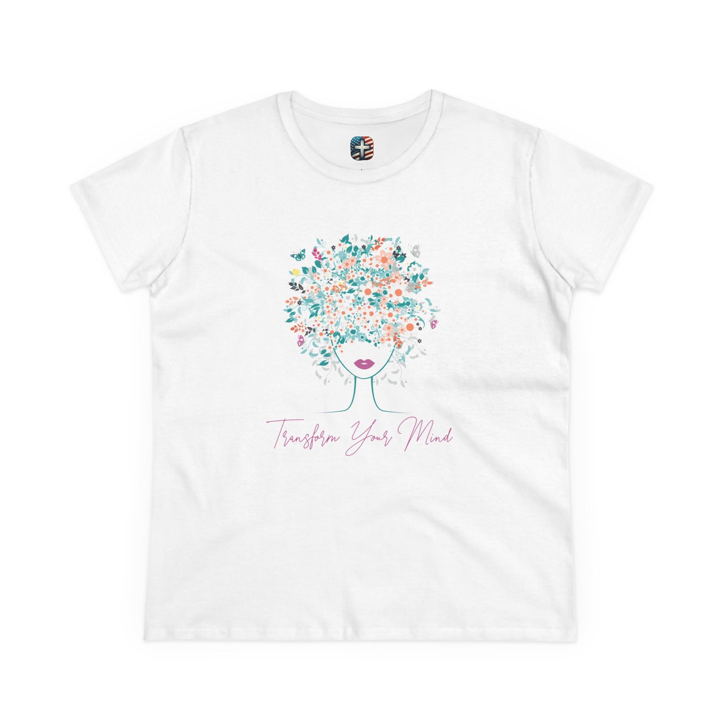 Transform Your Mind Women’s T-Shirt – Faith-Inspired Cotton Tee for Empowerment