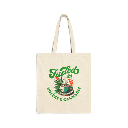 Coffee & Cannabis Tote – Funny Cotton Canvas Bag for Chill Errands, Farmers Markets, & 420 Gifting