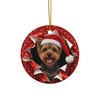 Personalized Yorkie Christmas ornament, view 9