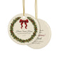 Personalized address wreath ornament, view 4
