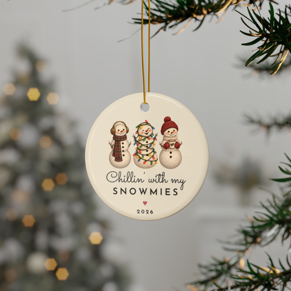 Chillin With My Snowmies best friends ornament, view 15
