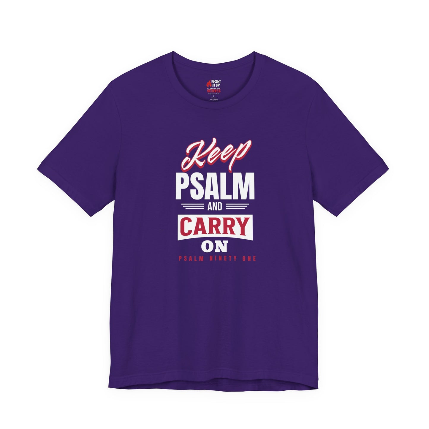 Keep Psalm and Carry On T-Shirt – Faith Over Fear | Psalm 91 Christian Tee