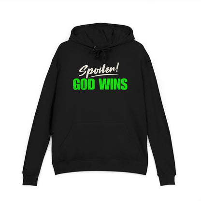 Spoiler: God Wins Hoodie – Faith Over Fear Streetwear for Bold Believers