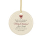 Personalized address wreath ornament, view 3