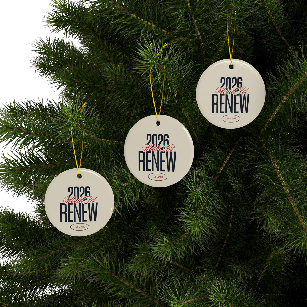 2026 year in review Christmas ornament Would Not Renew, view 4