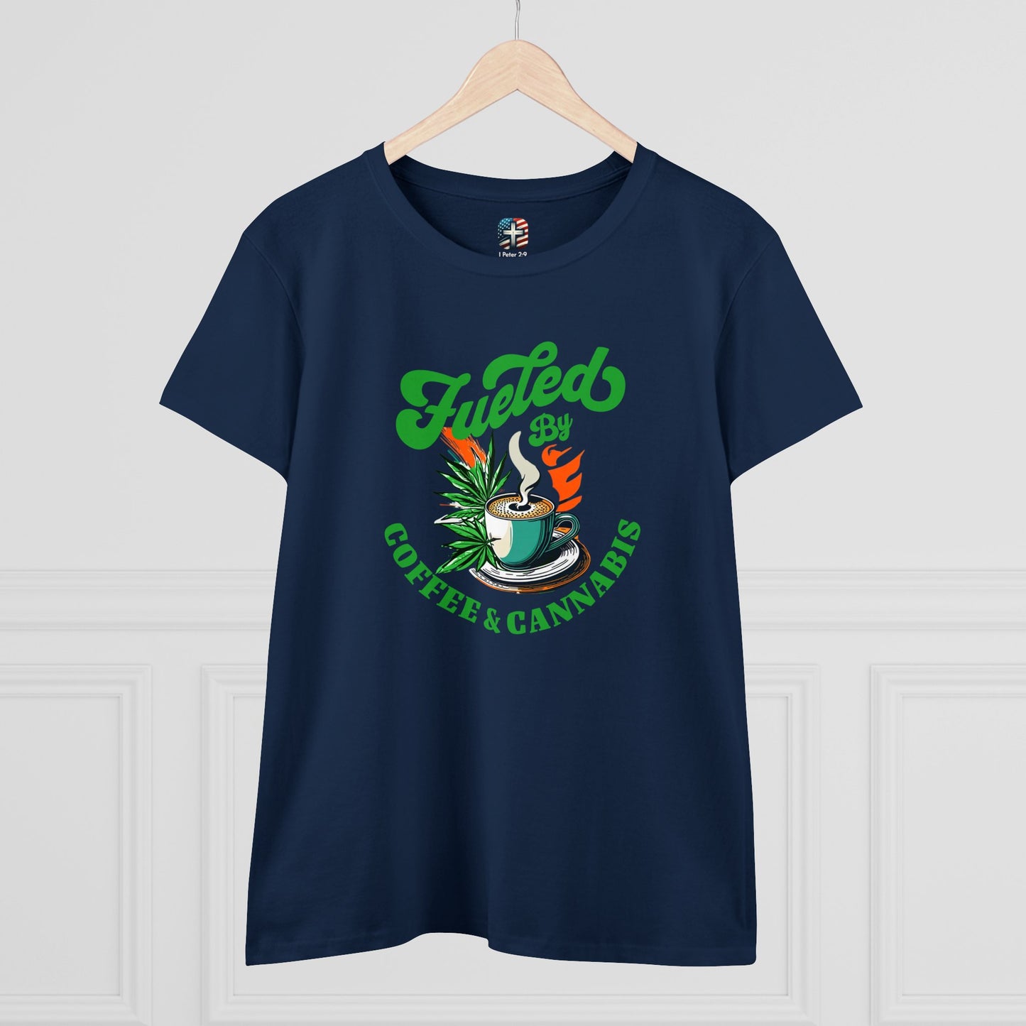 Coffee & Cannabis Women's Midweight Cotton Tee