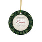 Cardinal Memorial Ornament, Personalized Name and Years, Cardinals Appear When Angels Are Near, Green Quilled Paper Look
