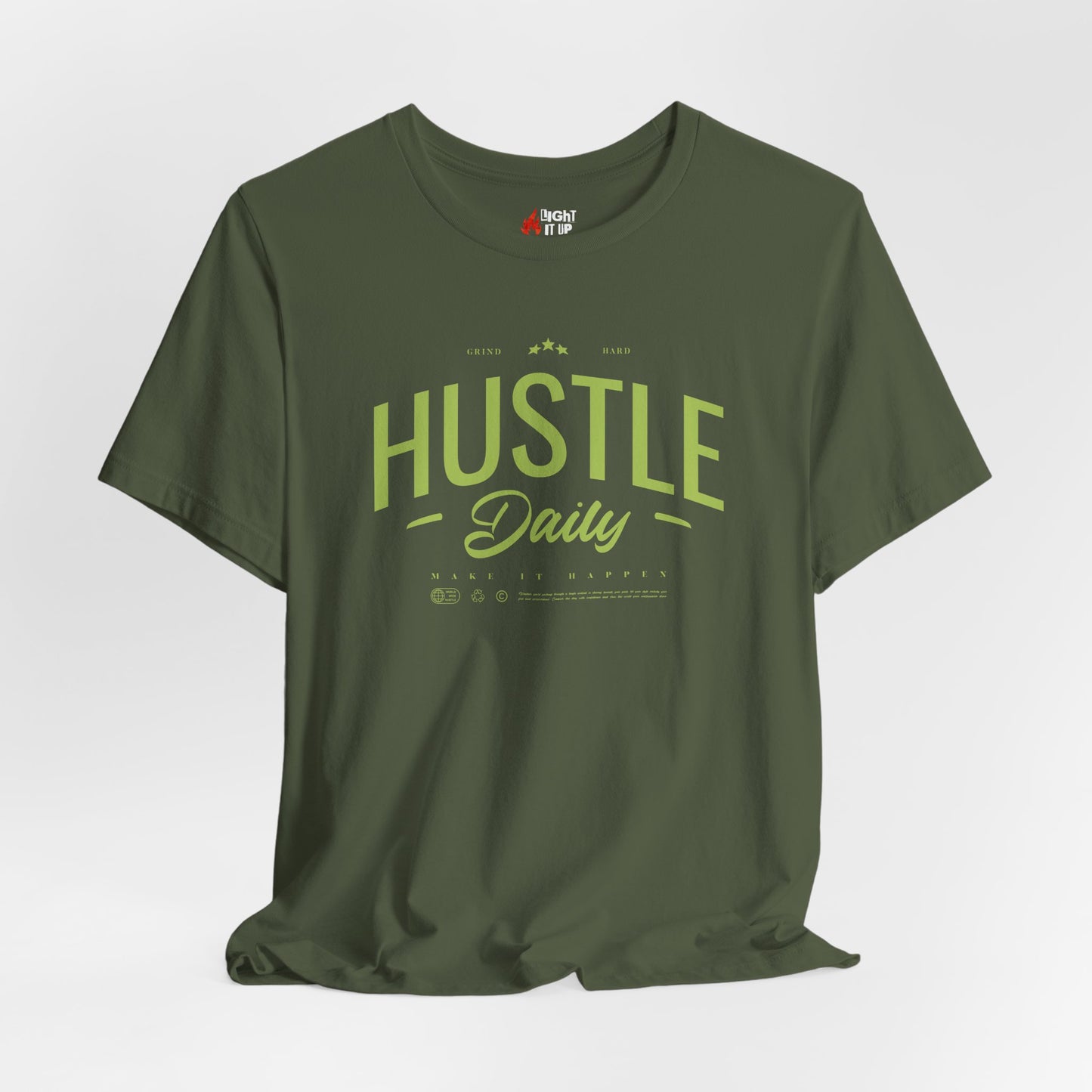 HUSTLE DAILY T-Shirt – Grind Hard. Make It Happen.