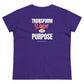 Faith Inspired T-Shirt - Only God Can, Transform Pain Into Purpose Women's Midweight Cotton Tee