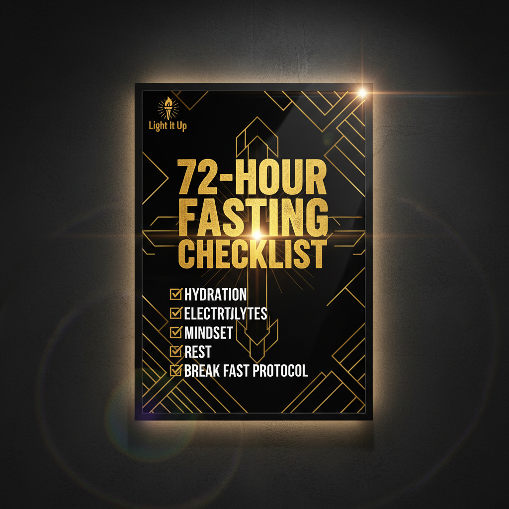 72-Hour Fasting Checklist - Light It Up Style