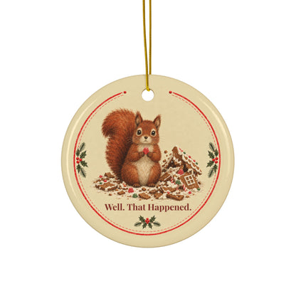 Funny squirrel Christmas ornament Well That Happened, view 3