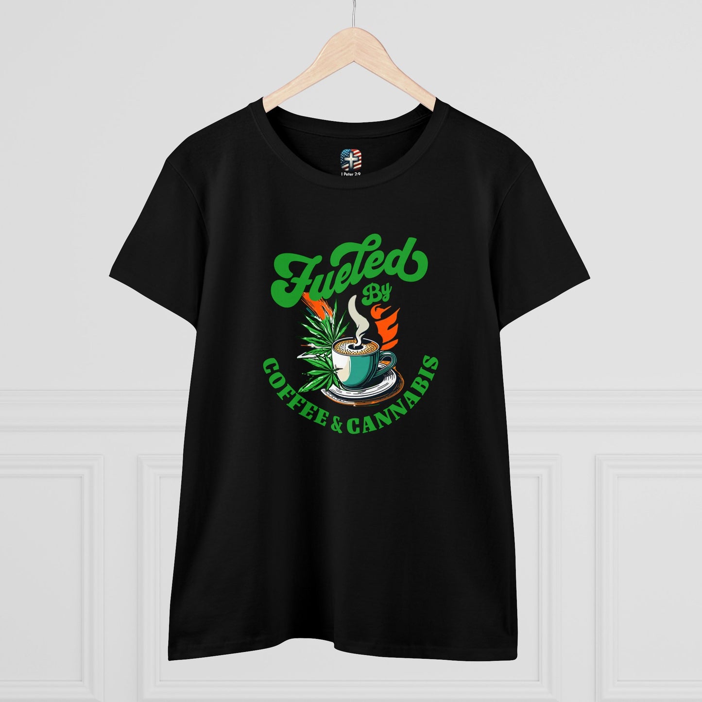 Coffee & Cannabis Women's Midweight Cotton Tee