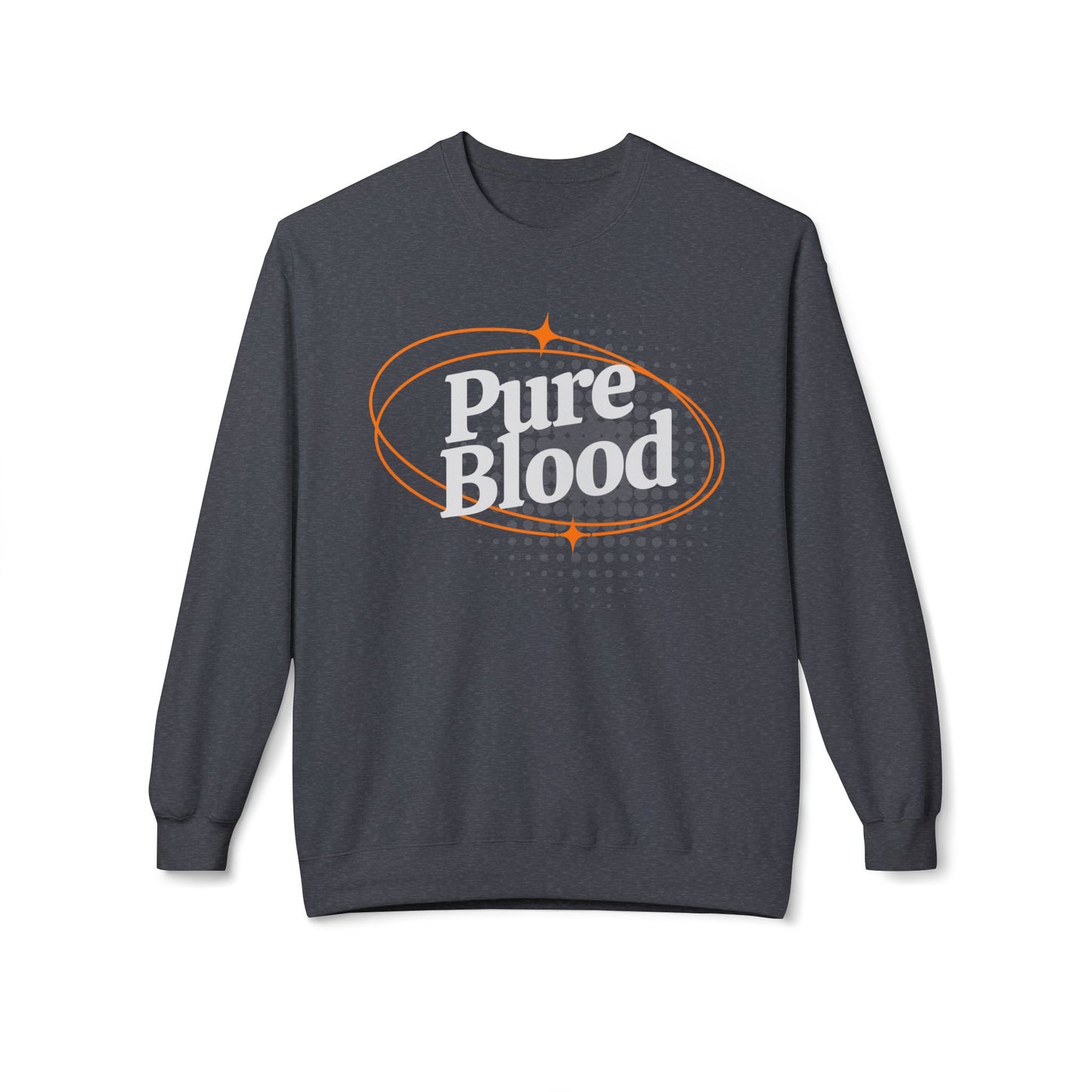 Pure Blood Retro Crewneck Sweatshirt – Bold Faith & Freedom Fleece