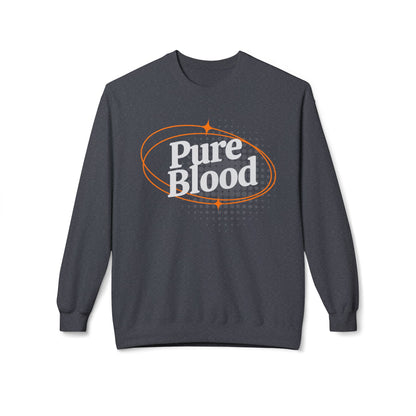 Pure Blood Retro Crewneck Sweatshirt – Bold Faith & Freedom Fleece