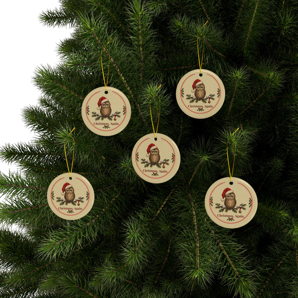 Funny owl Christmas ornament Christmas Again, view 4