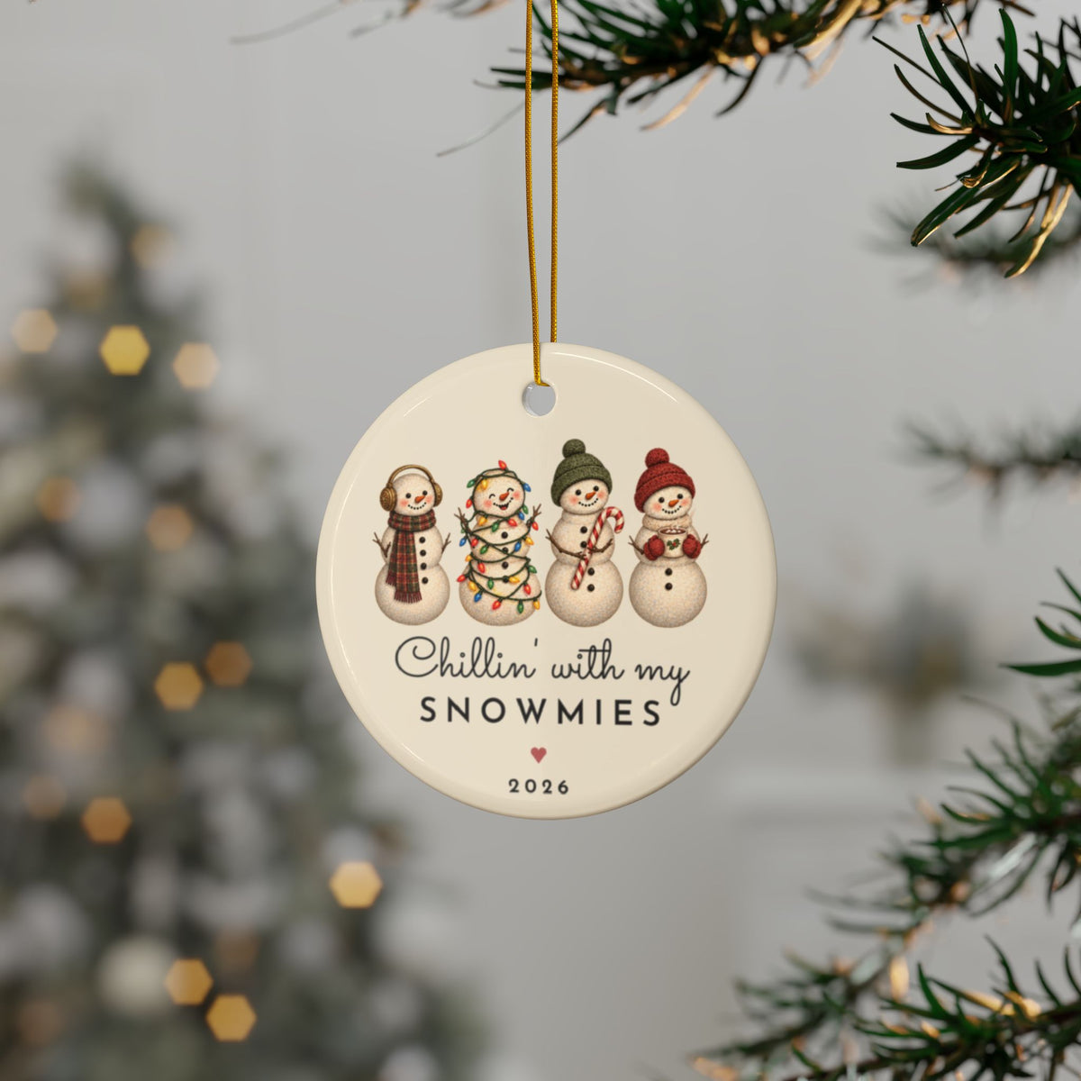 Chillin With My Snowmies 4 friends ornament, view 12