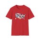 Loved Brave Strong Unisex T-Shirt Christian Patriotic USA Map Scripture Shirt for Men and Women