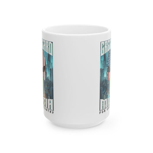 Greenbeard Militia Mug – 15oz Ceramic Warrior Cup for Faith, Freedom & Morning Missions