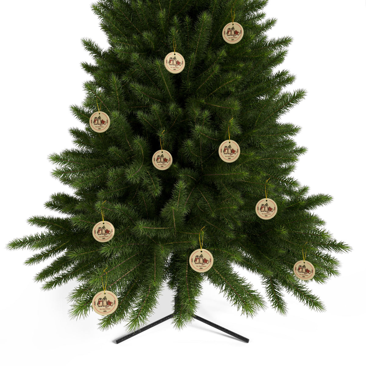 Funny penguin Christmas ornament We Had Plans, view 5