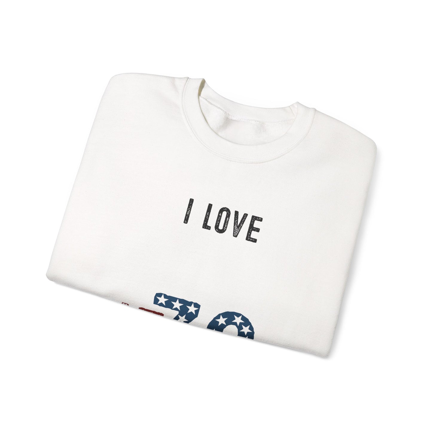 I Love 1776 Sweatshirt Patriotic USA Flag Pullover American Revolution History for Men and Women