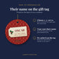 How to personalize the Dachshund ornament: your dog's name on the gift tag on the back