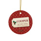 Back of the Golden Retriever ornament: personalized gift tag, Do Not Open Until Christmas 2026
