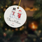 Video of the personalized snowman couple ornament: name, tree, back and size