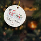 Video of the personalized snowman family of 5 ornament: name, tree, back and size
