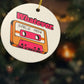 Video of the personalized Whatever Since Gen X cassette tape Christmas ornament, name typed in, front and back